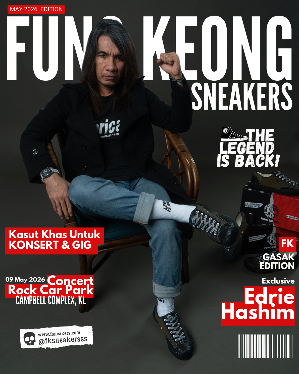 FK Sneakers collaboration with Edrie Hashim