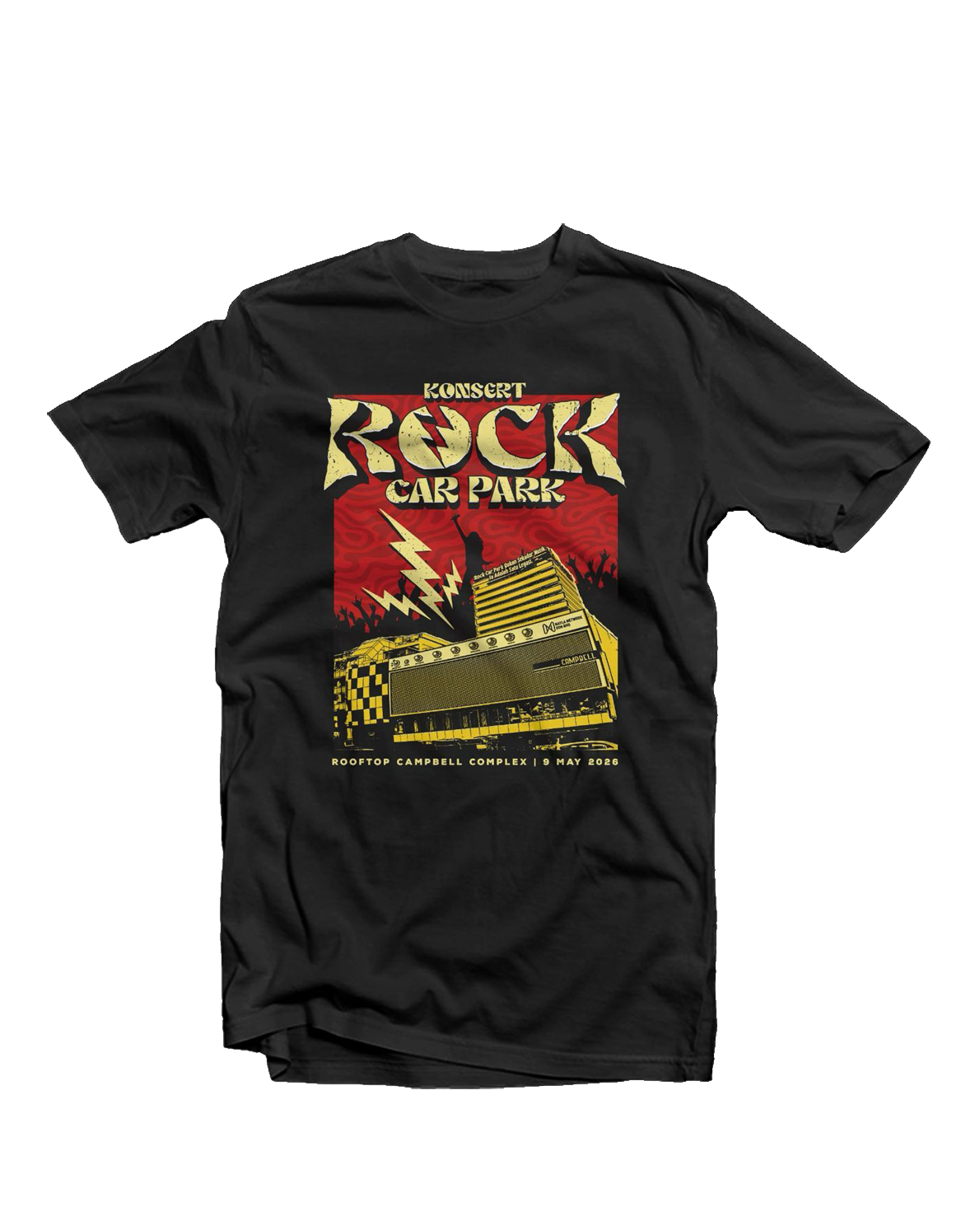 Rock Car Park official t-shirt front view