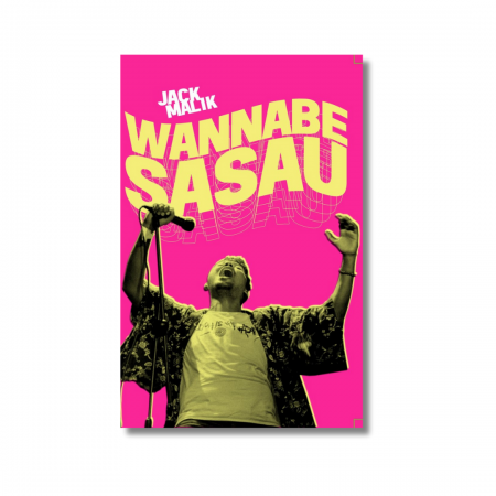 A front cover of a book titled Wannabe Sasau.