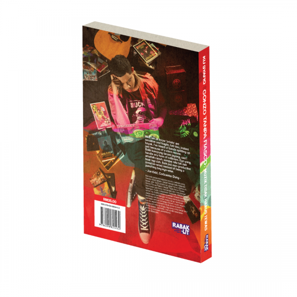 The back cover of a book titled Gonzo Tanpa Fiasco in 3D format.